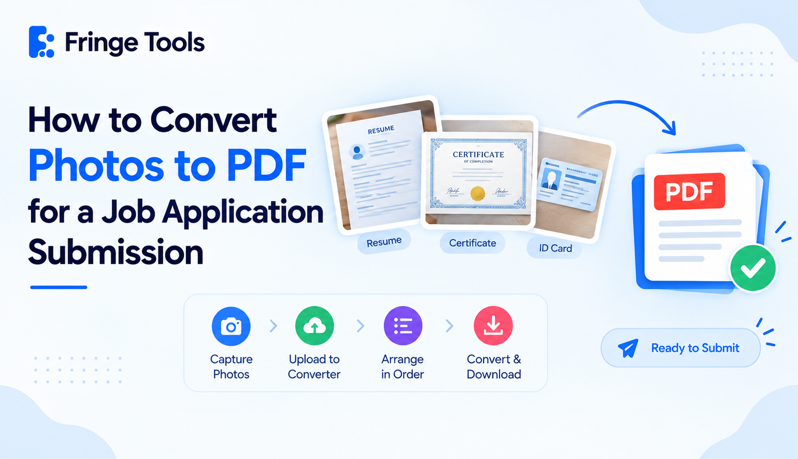 How to Convert Photos to PDF for a Job Application Submission